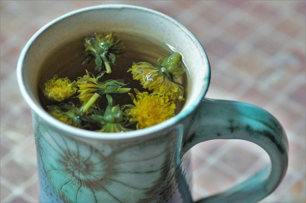 tea, dandelion, spring