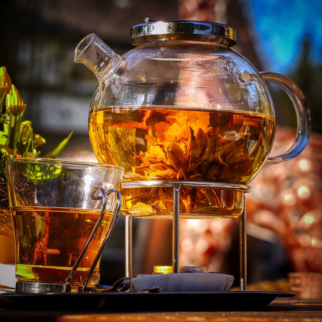 tea, teapot, glass jug