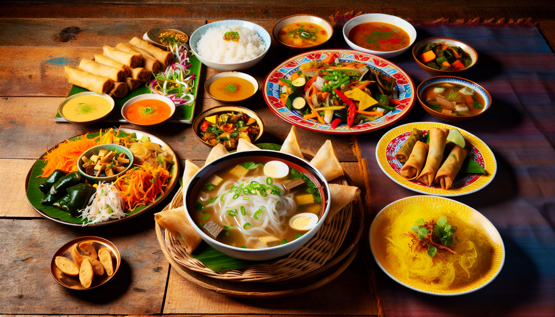 International vegetarian dishes at Pho Kim and Govinda's