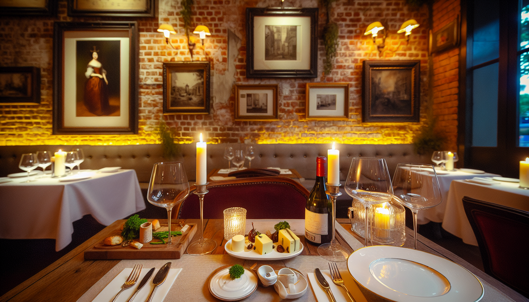 Romantic dinner setting at a charming Rathmines restaurant